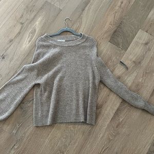 Tularosa via REVOLVE tan with gold sweater
